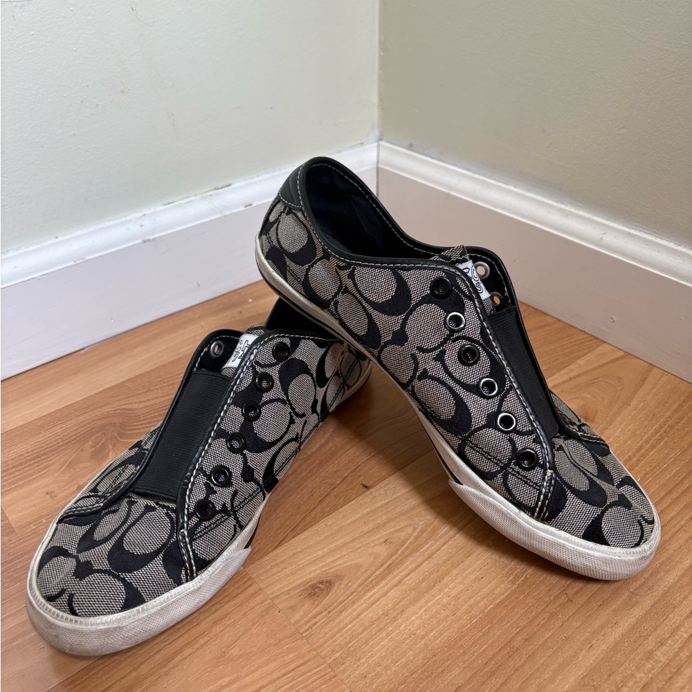 Coach Bev Monogram Signature Logo Slip On Sneakers - Picture 7 of 14